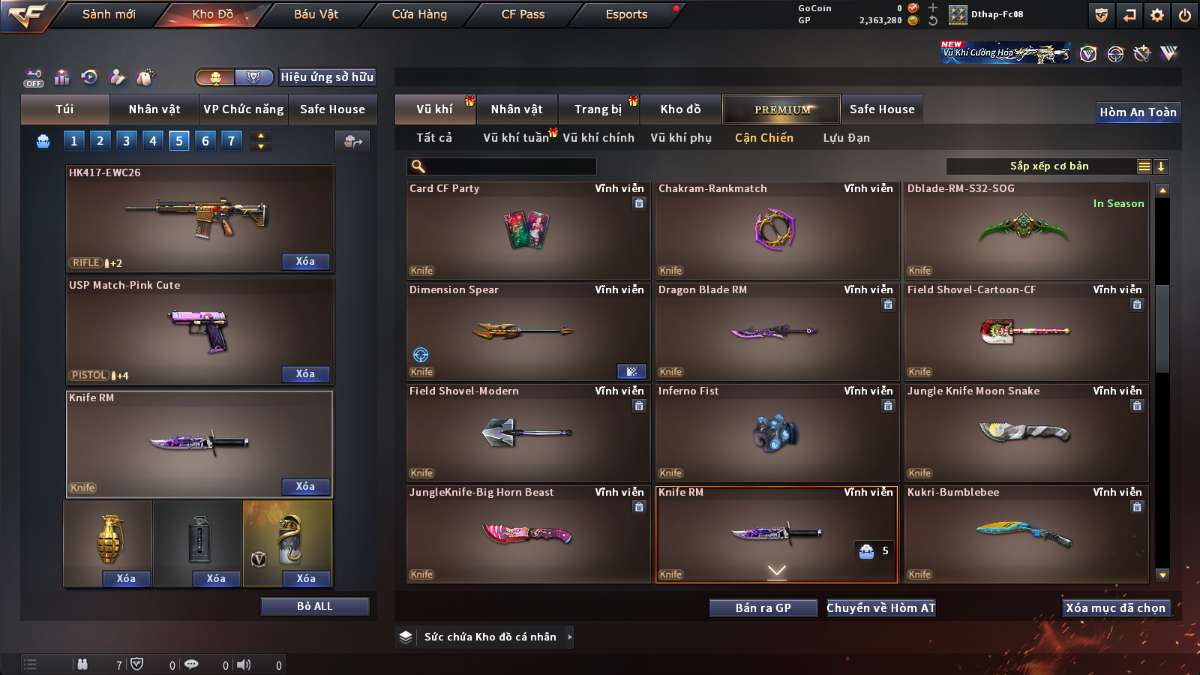 shop acc cf uy tin gia re